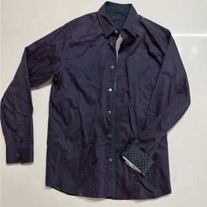Ted Baker Navy Patterned Shirt